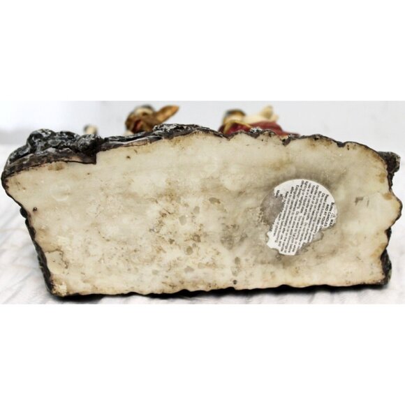 Nativity Mary Joseph Jesus Holy Family Scene Taper Candle Holder Sculpture Stone - Picture 10 of 12